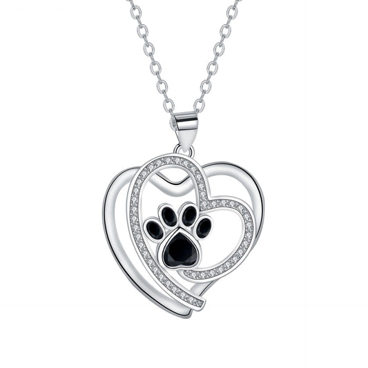 Cute Paw Print Clavicle Necklace