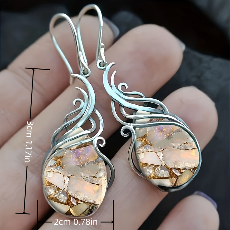 Vintage Gemstone Drop Earrings