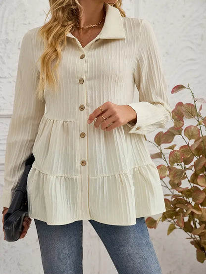 MELINDA | Stylish Long Sleeve Shirt With Buttons