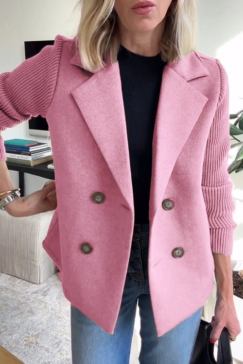 AMORA | Elegant Knit-Sleeve Jacket