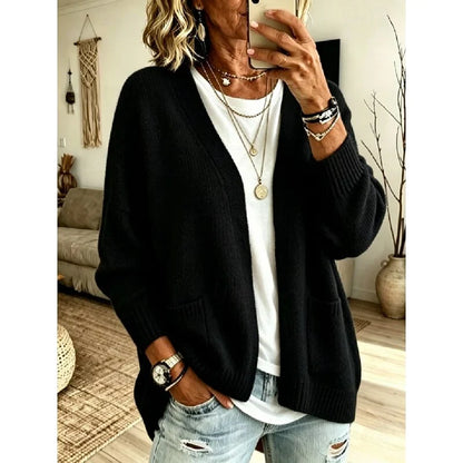 Everly Relaxed Open-Front Cardigan