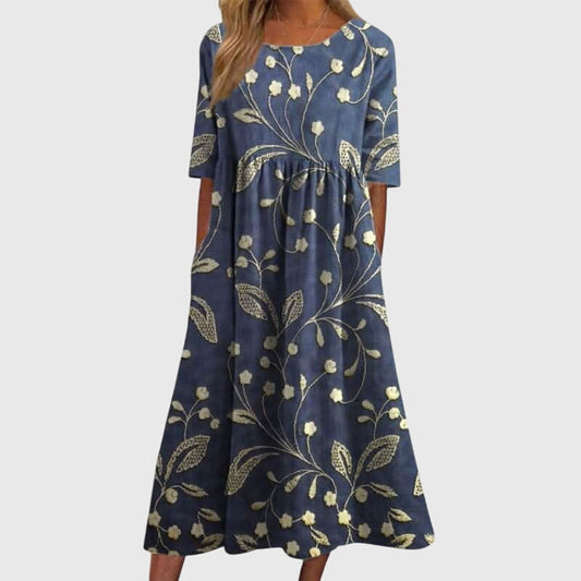 Izza | Elegant Slimming Floral Dress