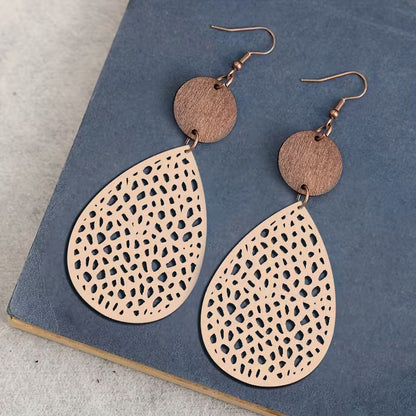 Vintage Leather Drop Earrings
