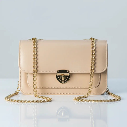 Isla - Elegant Shoulder Bag with Gold Accents