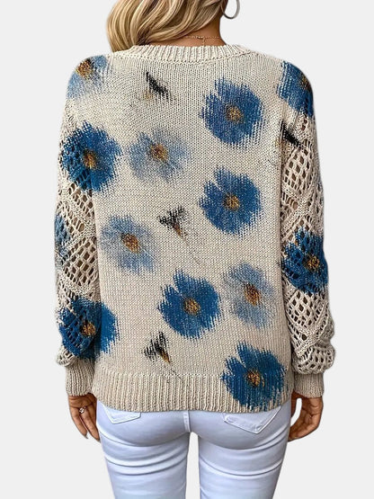AMELIE | Elegant Floral Cardigan