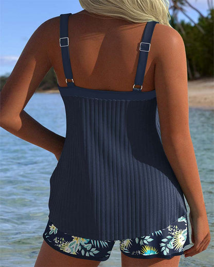 LUZON | Striped Tankini with Two-Piece Bottom