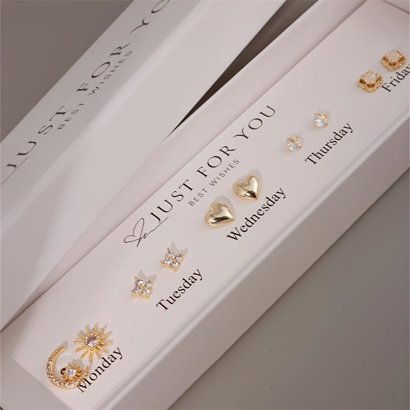 Elegant 18k Gold Earring Gift Box