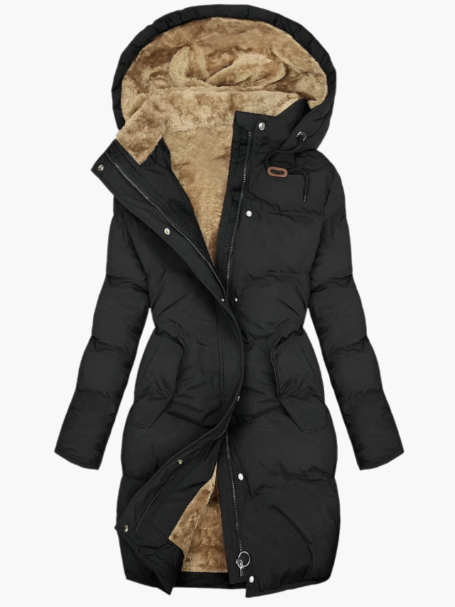 Women’s Long Quilted Hooded Winter Coat