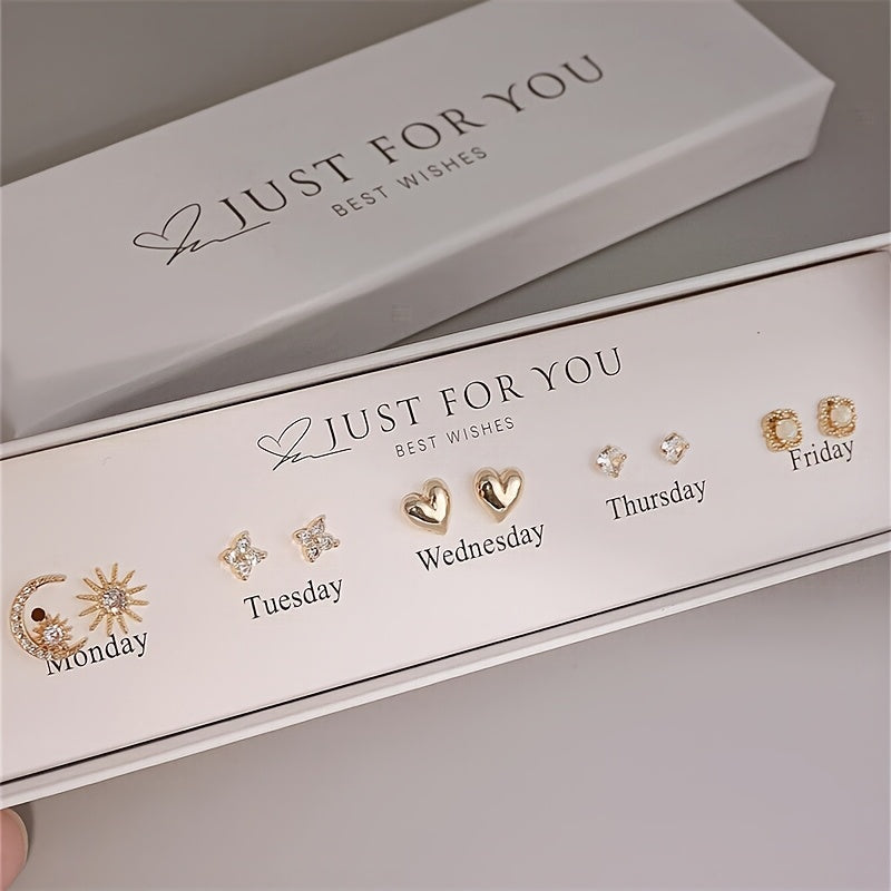 Elegant 18k Gold Earring Gift Box