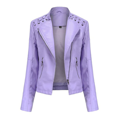 Lucie | Washed Leather Jacket