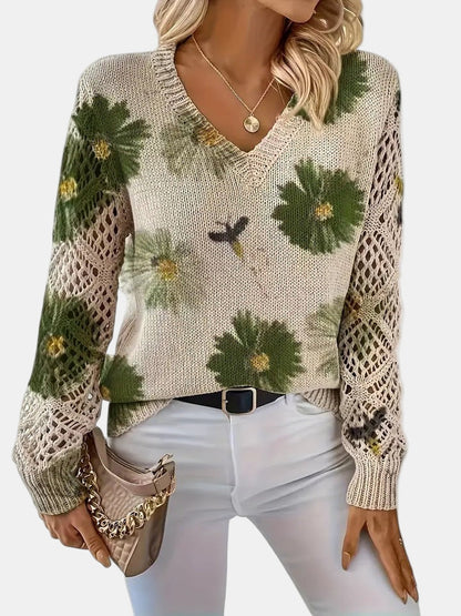 AMELIE | Elegant Floral Cardigan