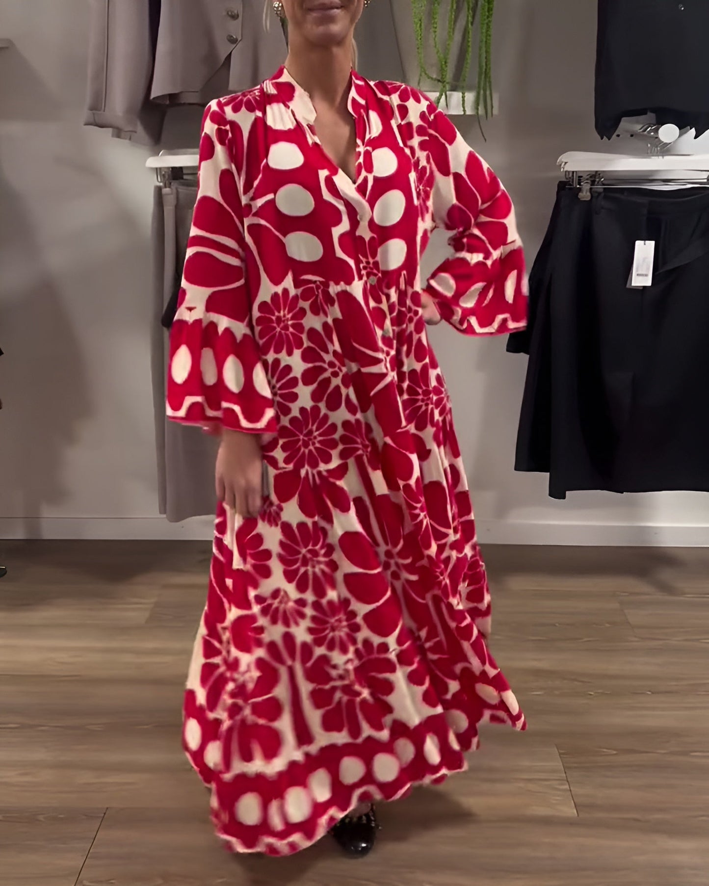 MARIELLE | Elegant Printed Maxi Dress