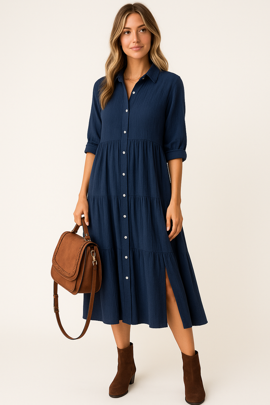 COLETTE | Luxurious ruffled shirt dress