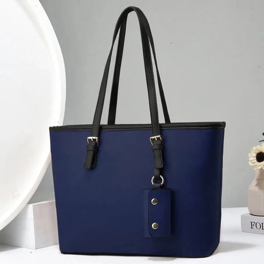 Valentina – Sophisticated Dark Blue Bag with Black Highlights