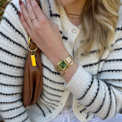 Gracieuse Watch Steel, Forest Green, Gold Colour