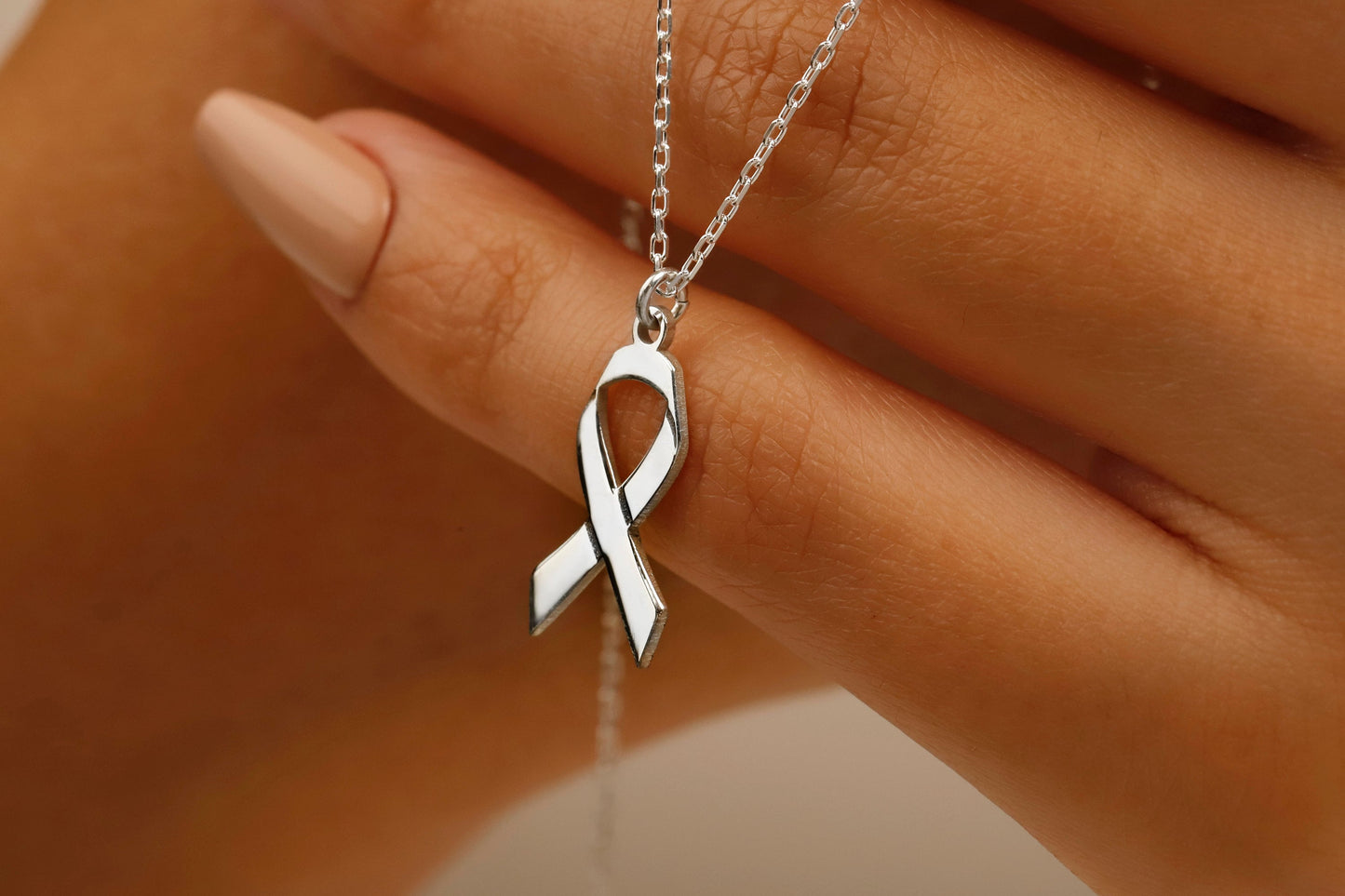 Ribbon Necklace | Elegant Symbol of Cancer Awareness | Get 1+1 Free!