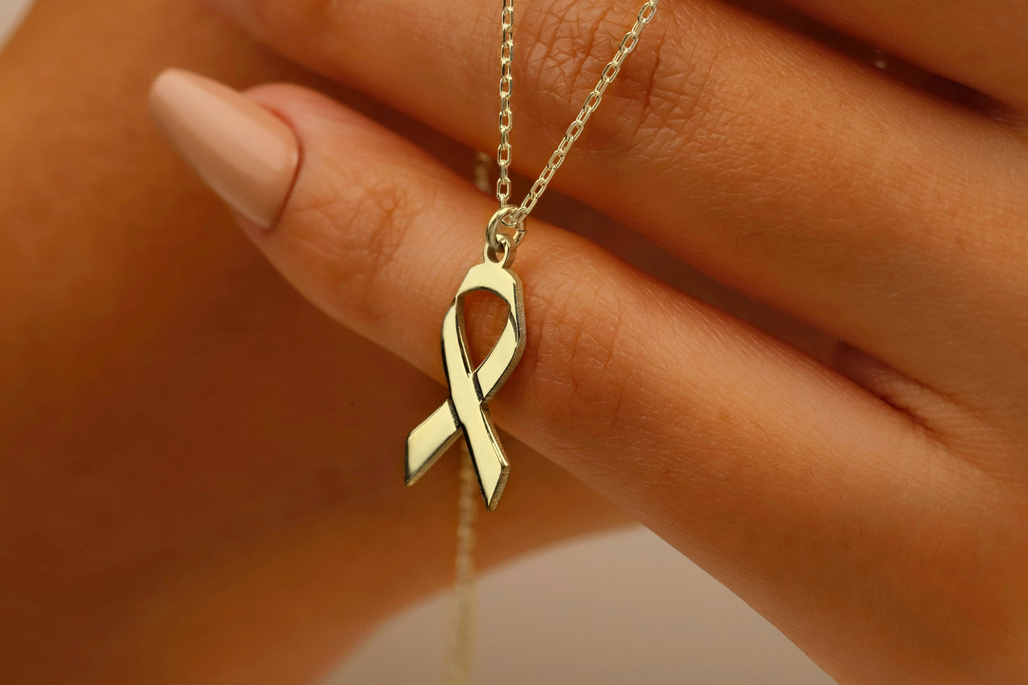 Ribbon Necklace | Elegant Symbol of Cancer Awareness | Get 1+1 Free!