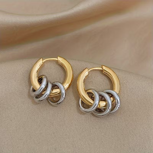 Hoop Chunky Gold Earrings