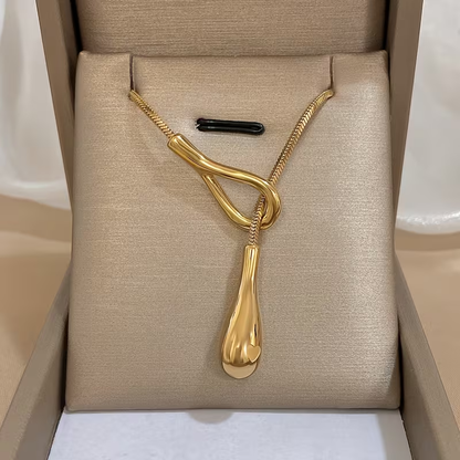 Elegant Gold Drop Necklace