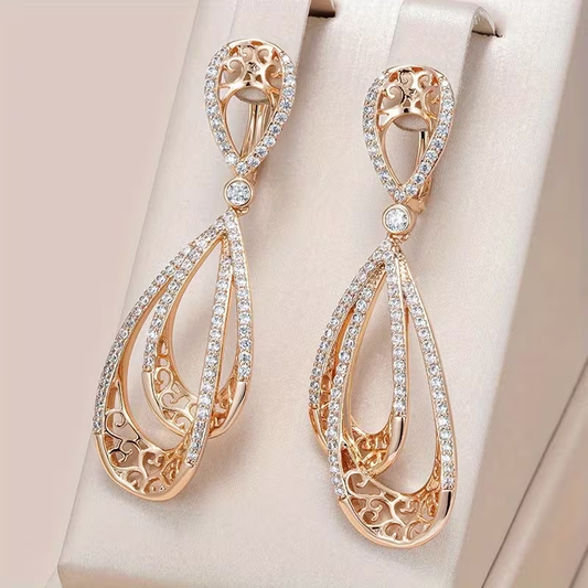 Elegant Dangle Hollow Bright Earrings