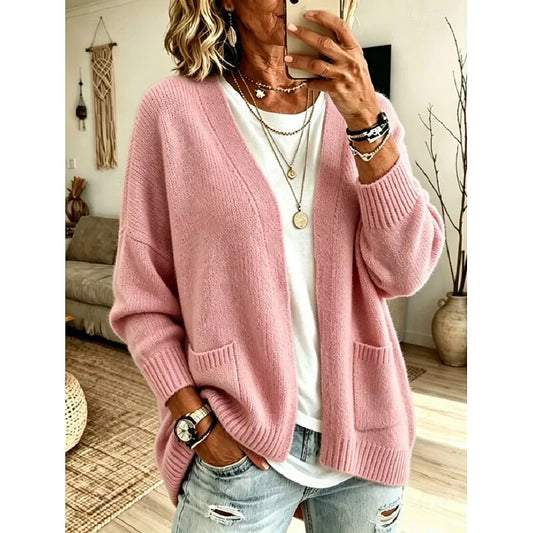 Everly Relaxed Open-Front Cardigan