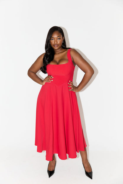 AMELIA | Timeless Flowy Midi Dress