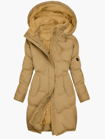 Women’s Long Quilted Hooded Winter Coat
