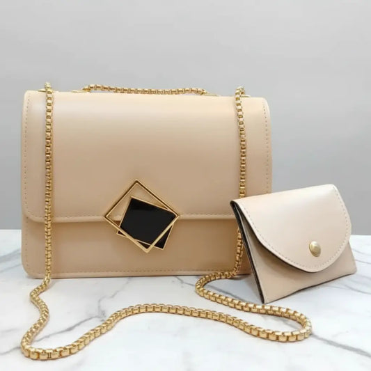 Valentina – Sophisticated 2-Piece Beige Shoulder Bag Set