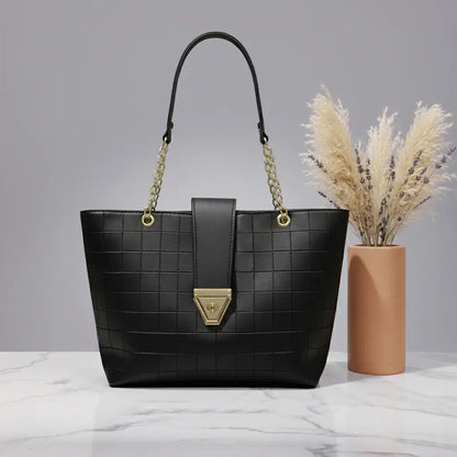Celeste – Stylish Black Bag with Golden Touch