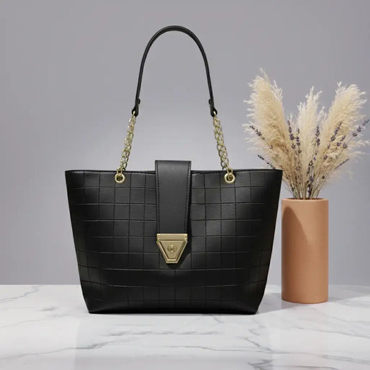 Celeste – Stylish Black Bag with Golden Touch