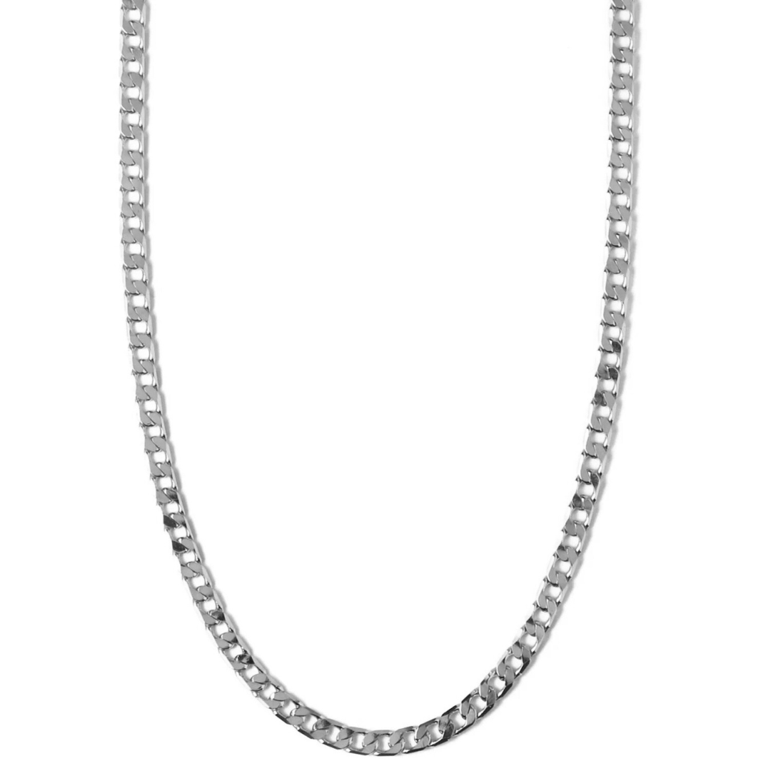 Flat Link Curb Chain Necklace