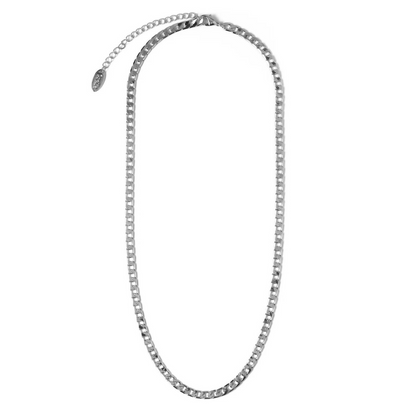 Flat Link Curb Chain Necklace